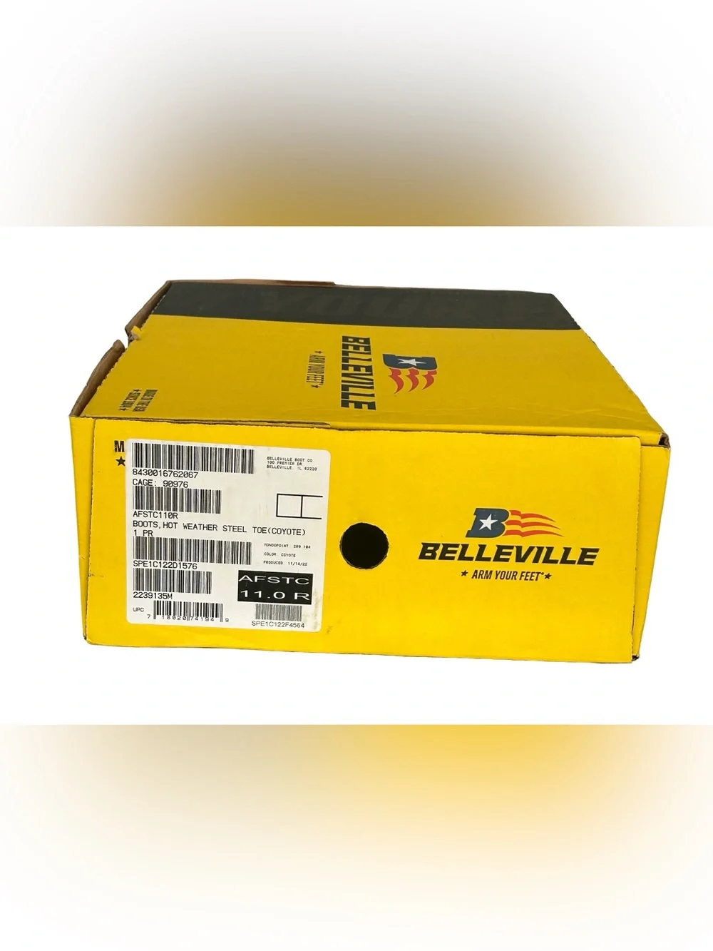Belleville AFSTC 11 Hot Weather Steel Toe Coyote Military Combat Boots NIB $240